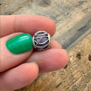 PANDORA purple silver charm